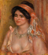 Pierre-Auguste-Renoir-1911-Sieviete-ar-melniem matiem-jauna-sieviete-ar-melniem-matiem-krūšu-art-print-fine-art-reproduction-wall-art-id-ah7lnljuq