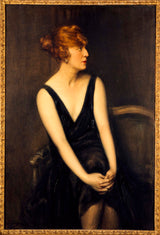Jules-cayron-1925-ritratto-di-madame-yves-busser-nee-christiane-alexander-stampa-d'arte-riproduzione-d'arte-arte da parete