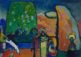 Wassily Kandinsky - 1909-study-for-improvizáciu-no-2-pohreb-marec-art-print-fine-art-reprodukčnej-wall-art-id-ahce0j4tb