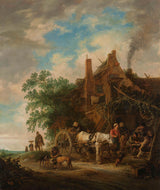 isaac-van-ostade-1640-country-kro-med-hest-og-vogn-kunst-print-fine-art-reproduction-wall-art-id-ahdwiu1we