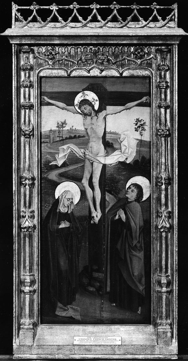 northern-french-painter-the-crucifixion-reverse-saint-francis-of-assisi-the-resurrection-reverse-an-abbot-saint-possibly-saint-benedict-art-print-fine-art-reproduction-wall-art-id-ahfpu1ufn