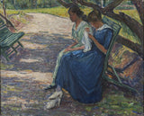 卡爾-諾德斯特龍-1917-花園裡的午睡藝術印刷品美術複製品牆藝術 ID-ahhkt9j6z