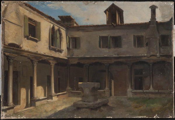 unknown-1830-courtyard-of-an-italian-convent-art-print-fine-art-reproduction-wall-art-id-ahhyr1pf1