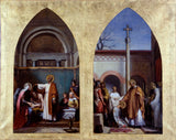 sebastien-melchior-cornu-1850-schizzo-per-la-chiesa-di-st-severin-saint-severin-abate-agaune-guarito-re-clovis-saint-severin-solitario-dando-l-abito-monastico-a-st- stampa-cloud-art-riproduzione-d'arte-arte da parete