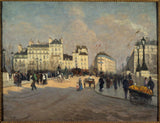 georges-emile-carette-1900-veduta-del-pont-neuf-stampa-d'arte-riproduzione-d'arte-arte da parete