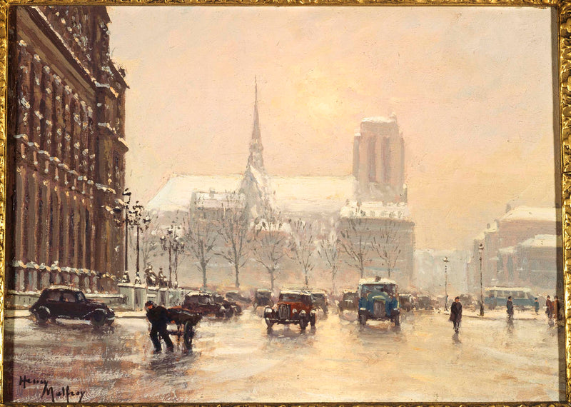henry-malfroy-1930-notre-dame-to-the-place-of-the-town-hall-in-snowy-weather-art-print-fine-art-reproduction-wall-art