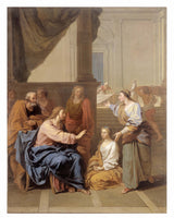 claude-simpol-1704-christus-met-maria-en-martha-schets-of-reductie-voor-mei-notre-dame-uit-1704-kunstprint-kunst-reproductie-muurkunst