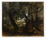 西奧多·盧梭-1833-孔比涅森林中的雉雞-藝術印刷品-美術複製品-牆藝術-id-ahkwkii0d