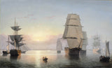 fitz-henry-lane-1855-boston-harbour-sunset-art-print-fine-art-reproducción-wall-art-id-ahlpnupay