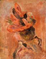 皮埃尔·奥古斯特·雷诺阿女士头戴红色帽子的艺术印刷精美的艺术复制墙艺术id-ahlz62mgr
