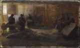 julius-paulsen-1887-կտավատի ծեծում-ժամանակին-անկախ Զելանդիա-արվեստ-տպագիր-fine-art-reproduction-wall-art-id-ahnn8a4ho