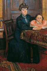 理查德-格斯特爾-1906-女人與孩子-瑪蒂爾德-勳伯格-與女兒-格特魯德-藝術印刷品-精美藝術-複製品-牆藝術-id-ahog15u7f