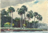 Winslow-homer-1904一件红色的衬衫-homosassa-佛罗里达艺术印刷精美的艺术复制品-墙-艺术-id-ahp1eh9o2