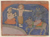 未知-1810-湿婆-用他的三叉戟艺术印刷精美艺术复制墙艺术 id-ahqi3mnfd 杀死山