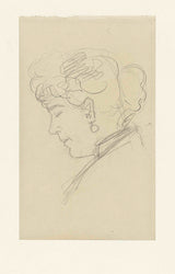 約瑟夫-以色列-1834-女人的頭側身藝術印刷美術複製品牆藝術 id-ahqqnyhhz