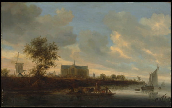 salomon-van-ruysdael-view-of-the-town-of-alkmaar-art-print-fine-art-reproduction-wall-art-id-ahqw9od6r