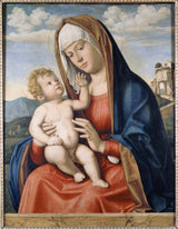 喬瓦尼·巴蒂斯塔·西瑪·達·科內利亞諾-1495-處女和兒童藝術印刷品美術複製品牆藝術