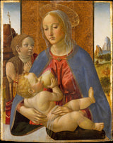 cosimo-rosselli-1490-madona-in-otrok-z-mladim-svetim-janezom-krstnikom-umetniški-tisk-likovna-reprodukcija-stenska-umetnost-id-ahstnyycq