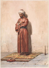 willem-de-famars-testas-1862-stoječi-egipčanec-z-molitvenim-vencem-umetniški-tisk-likovna-reprodukcija-stenske-art-id-ahsy0uuyk