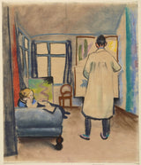 八月馬克-1912-弗朗茨-和瑪麗亞-馬克在工作室裡與八月馬克在波恩-藝術印刷-美術複製品-牆藝術-id-ahu6ph1kr