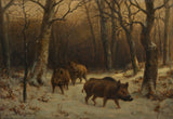 rosa-bonheur-1877-wild boars-in-the-snow-art-print-fine-art-reproduction-wall-art-id-ahudhzxf5