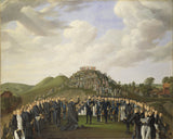 约翰路 1836 年国王卡尔十四约翰参观 1834 年旧乌普萨拉的土丘艺术印刷精美艺术复制品墙艺术 id-ahui6sxj2