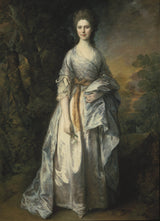 托马斯·盖恩斯伯勒·玛丽亚·夫人·埃德利（1743-1794）-艺术印刷精美的艺术复制品-墙-艺术-id-ahuler6n1