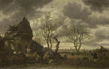 Salomon-Rombouts-1660-vinter-scene-art-print-fine-art-gjengivelse-vegg-art-id-ahuo0a2w7