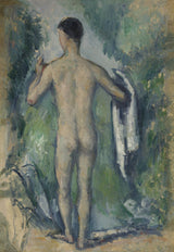保羅·塞尚-1882-站立沐浴者從後面看到的藝術印刷品美術複製品牆藝術 id-ahuvzwbi6