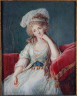 ecole-francaise-1790-orlean hersoginyasının-portreti-art-çap-incəsənət-reproduksiya-divar-art