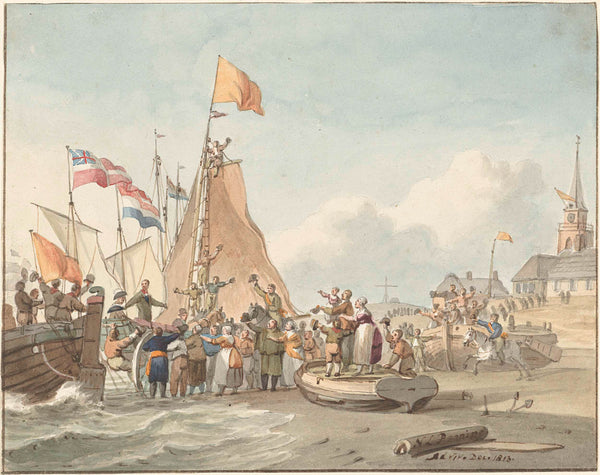 nicolaes-lodewick-penning-1813-arrival-of-prince-william-frederick-scheveningen-30-art-print-fine-art-reproduction-wall-art-id-ahvzm9zpo