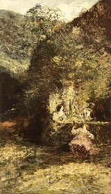 adolphe-joseph-thomas-monticelli-1870-figurer-nær-en-fontæne-kunst-print-fine-art-reproduction-wall art-id-ahw6h1c6i