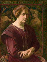 乔治·丹尼尔·德·蒙弗雷德-1913-安娜·菲利亚贝拉-肖像-德-女性-德-拉蒂斯特-艺术印刷品-精美艺术-复制品-墙壁艺术