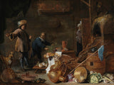 david-teniers-młodszy-1643-kuchnia-wnętrze-sztuka-drukuj-reprodukcja-dzieł sztuki-sztuka-ścienna-id-ahxxle8bm