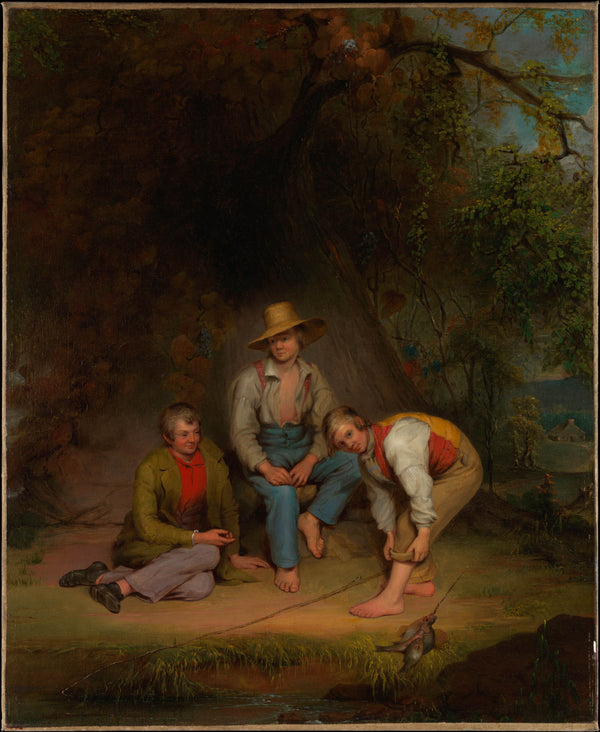 thomas-le-clear-1846-boys-fishing-art-print-fine-art-reproduction-wall-art-id-ahzjd46lq