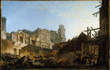 Пјер-Антоан-Демахи-1762-фер-сен-жермен-по-огнот-ноќта-од-март-16-17-1762-та година-уметност-печатење-фина-уметност-репродукција-ѕид- уметност