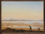 johan-thomas-lundbye-1837-en-aften-ved siden af-søen-arreso-art-print-fine-art-reproduction-wall-art-id-ahzpets5h