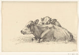 jean-bernard-1826-dve kravi-krave-spredaj-levo-umetnost-tisk-likovna-reprodukcija-stena-umetnost-id-ai1ndsnz6