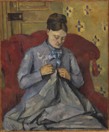 保羅·塞尚-1877-藝術家妻子的肖像-藝術印刷品-精美藝術-複製品-牆藝術-id-ai1q323f3