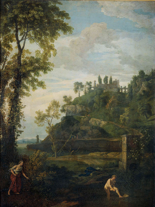 johannes-glauber-1680-arcadian-landscape-with-salmacis-and-hermaphroditus-art-print-fine-art-reproduction-wall-art-id-ai1woongo