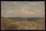 亨利·約瑟夫·哈皮尼斯-1858-丘陵景觀藝術印刷美術複製品牆藝術