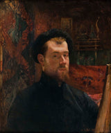 查尔斯·cottet 1880自画像艺术打印精美艺术复制品墙艺术
