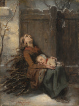 oitava-tassaert-1850-mãe-morta-destituída-segurando-sua-criança-dormindo-no-inverno-arte-impressão-reprodução-de-arte-parede-id-ai46v61eg