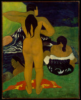 ポール・ゴーギャン-1892-タヒチ人-女性-入浴-アート-プリント-ファインアート-複製-ウォールアート-id-ai6dk0ny9