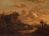 rafael-camphuysen-i-1654-krajobraz-o zachodzie słońca-sztuka-druk-reprodukcja-dzieł sztuki-sztuka-ścienna-id-ai758opt7