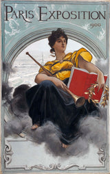 francois-flameng-1900-wystawa-paryska-1900-druk-sztuka-reprodukcja-dzieł sztuki-sztuka-ścienna