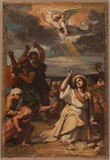 louis-charles-auguste-couder-1836-croquis-pour-l'église-notre-dame-de-lorette-le-martyre-de-st-stephen-art-print-fine-art-reproduction-wall-art