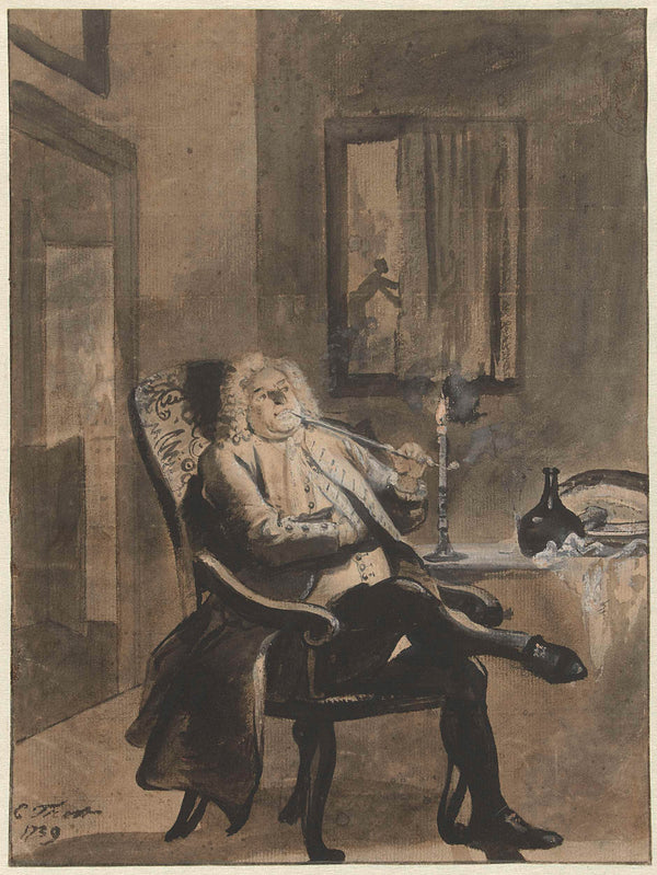 cornelis-troost-1739-seated-man-candlelit-smoking-a-pipe-while-art-print-fine-art-reproduction-wall-art-id-ai8cxqvkr