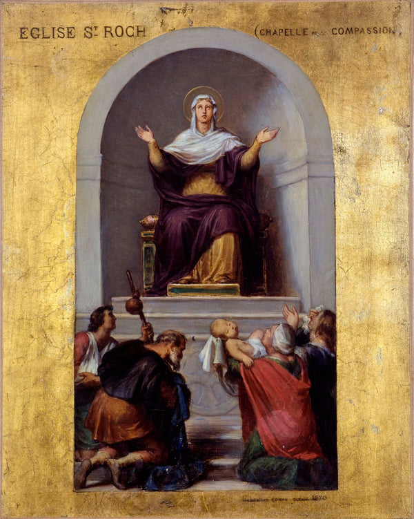sebastien-melchior-cornu-1870-sketch-for-the-chapel-of-the-compassion-of-the-saint-roch-church-the-virgin-consoling-art-print-fine-art-reproduction-wall-art