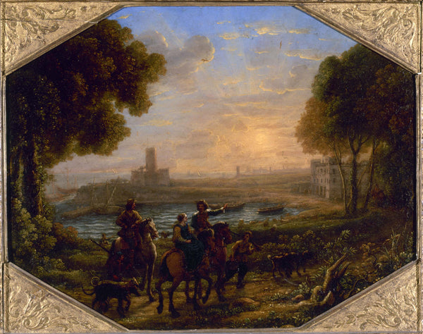claude-dit-le-lorrain-gellee-1639-landscape-with-the-port-of-santa-marinella-art-print-fine-art-reproduction-wall-art